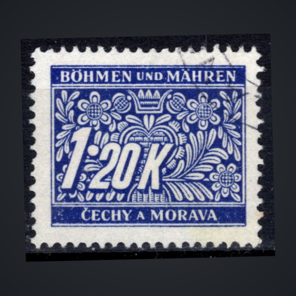 Selo Protetorado da Boêmia e Morávia, Pof.DL10 (Mi. 10 Port.), Usado #, 1.2K
