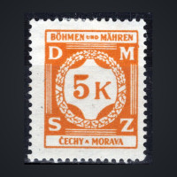 Selo Protetorado da Boêmia e Morávia, Pof.SL12 (Mi. 12 Dienst.), MH, 5K