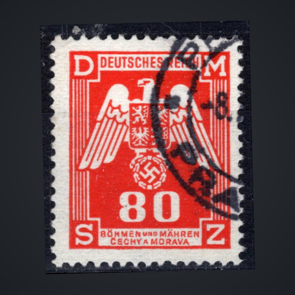 Briefmarke Böhmen und Mähren Protektorat, Pof.SL17 (Mi. 17 Dienst.)#, 80H