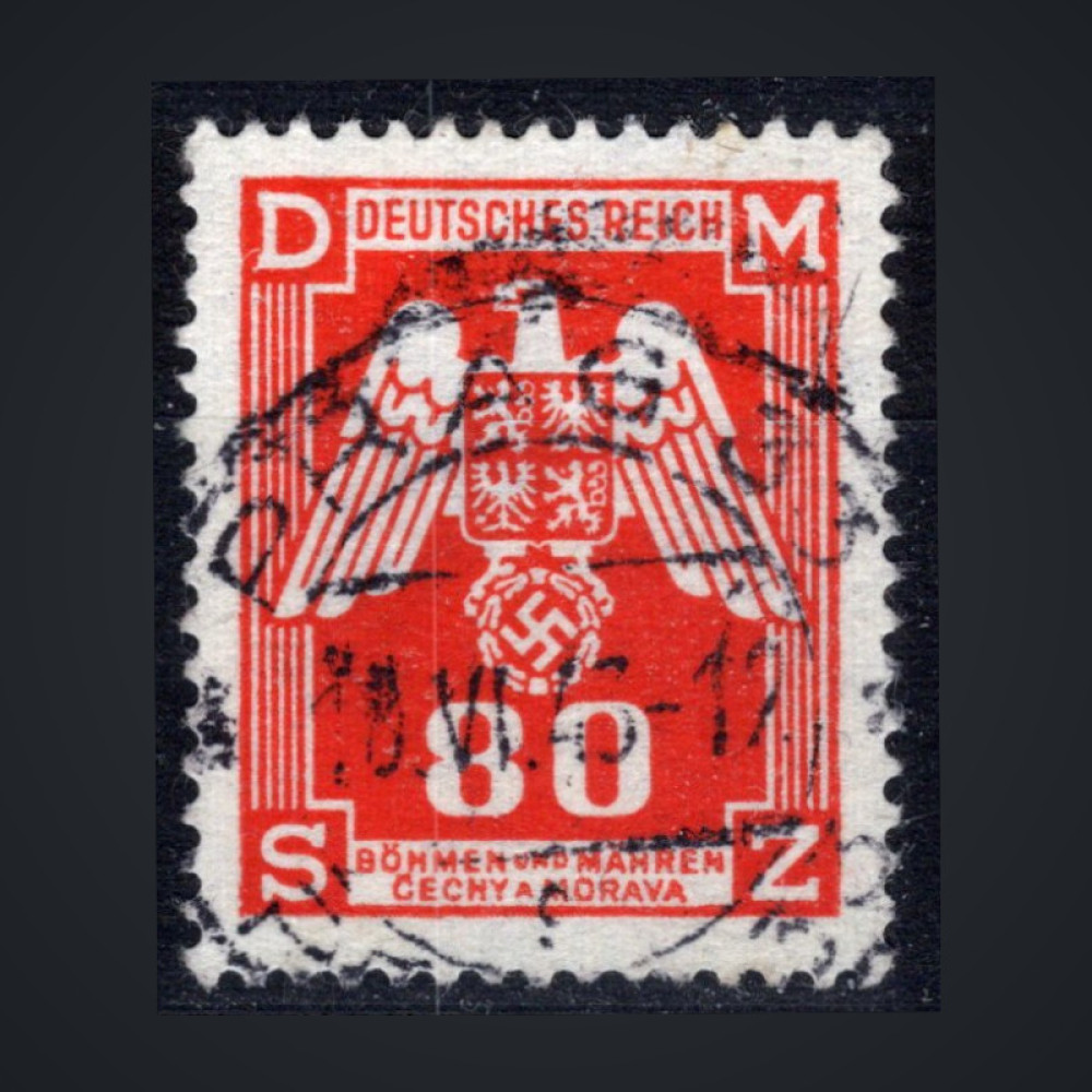 Briefmarke Böhmen und Mähren Protektorat, Pof.SL17 (Mi. 17 Dienst.)#, 80H