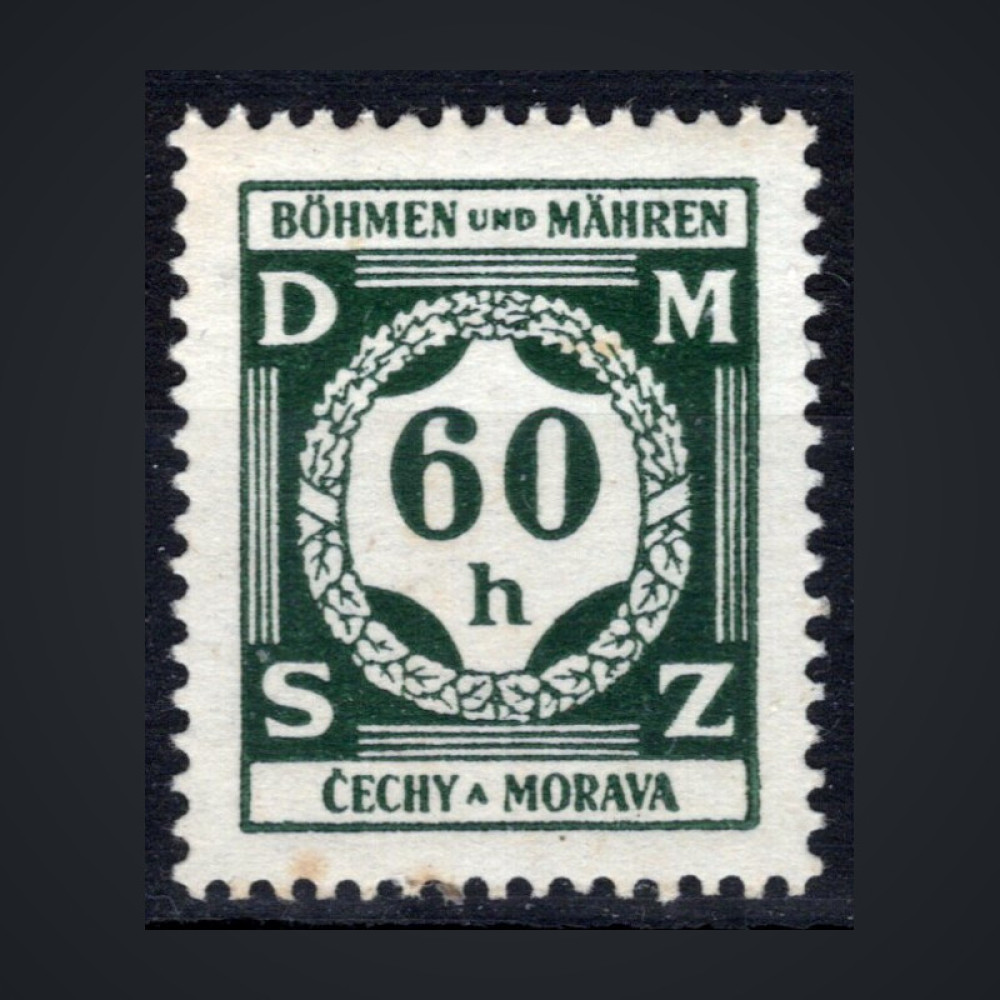 Briefmarke Böhmen und Mähren Protektorat, Pof.SL4 (Mi. 4 Dienst.)**, 60H