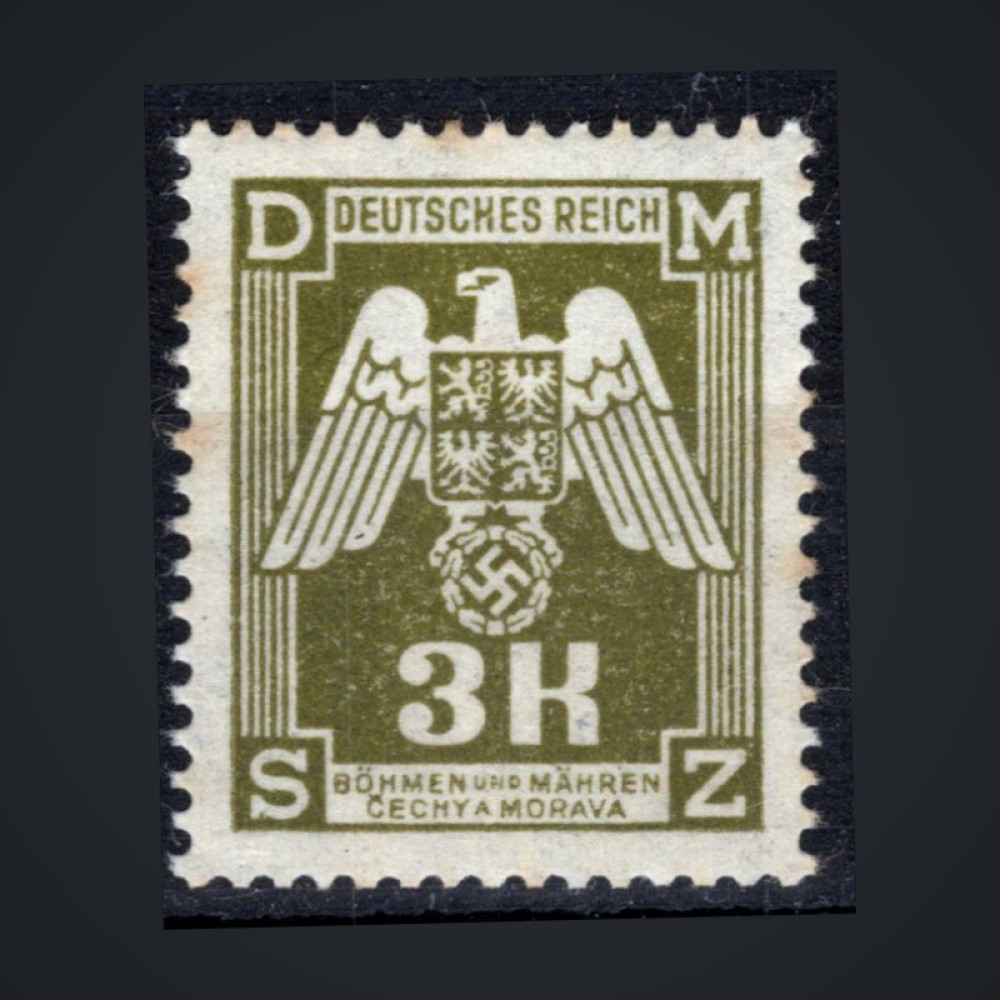 Briefmarke Böhmen und Mähren Protektorat, Pof.SL22 (Mi. 22 Dienst.)**, 3K