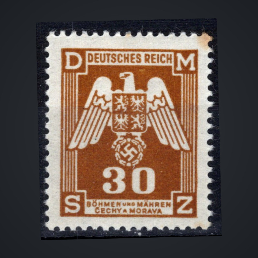 Selo Protetorado da Boêmia e Morávia, Pof.SL13 (Mi. 13 Dienst.), MNH, 30H
