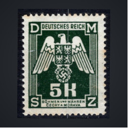 Selo Protetorado da Boêmia e Morávia, Pof.SL24 (Mi. 24 Dienst.), MNH, 5K