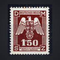 Sello Protectorado de Bohemia y Moravia, Pof.SL20 (Mi. 20 Dienst.), MH, 1.50K