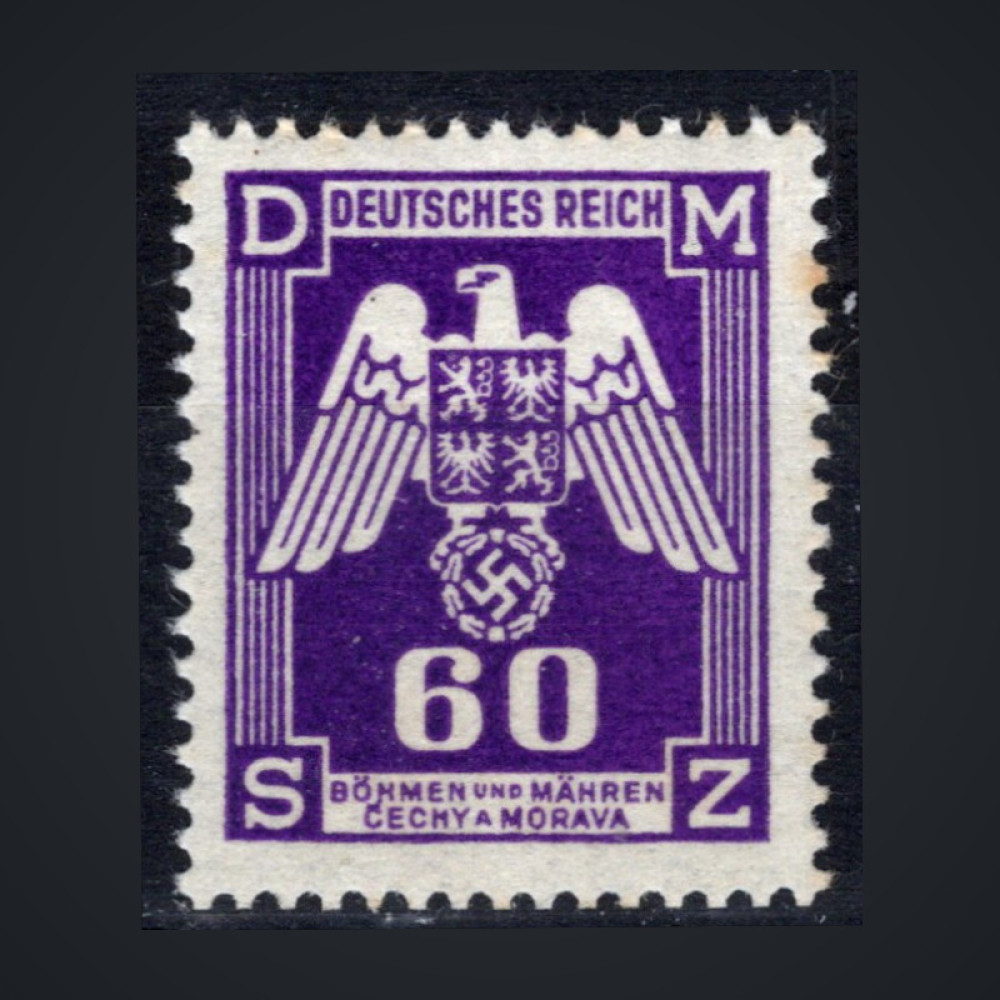 Briefmarke Böhmen und Mähren Protektorat, Pof.SL16 (Mi. 16 Dienst.)**, 60H