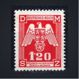Briefmarke Böhmen und Mähren Protektorat, Pof.SL19 (Mi. 19 Dienst.)**, 1.20K