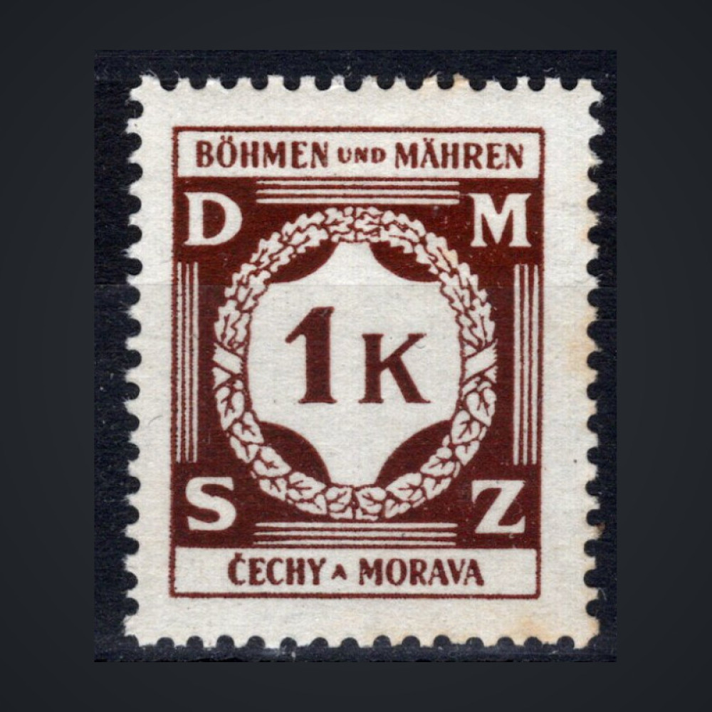 Briefmarke Böhmen und Mähren Protektorat, Pof.SL6 (Mi. 6 Dienst.)**, 1K
