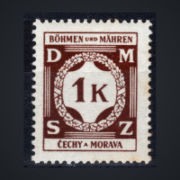 Sello Protectorado de Bohemia y Moravia, Pof.SL6 (Mi. 6 Dienst.), MNH, 1K