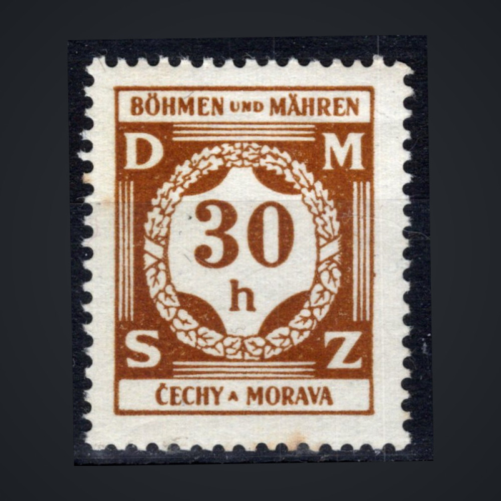 Briefmarke Böhmen und Mähren Protektorat, Pof.SL1 (Mi. 1 Dienst.)**, 30H