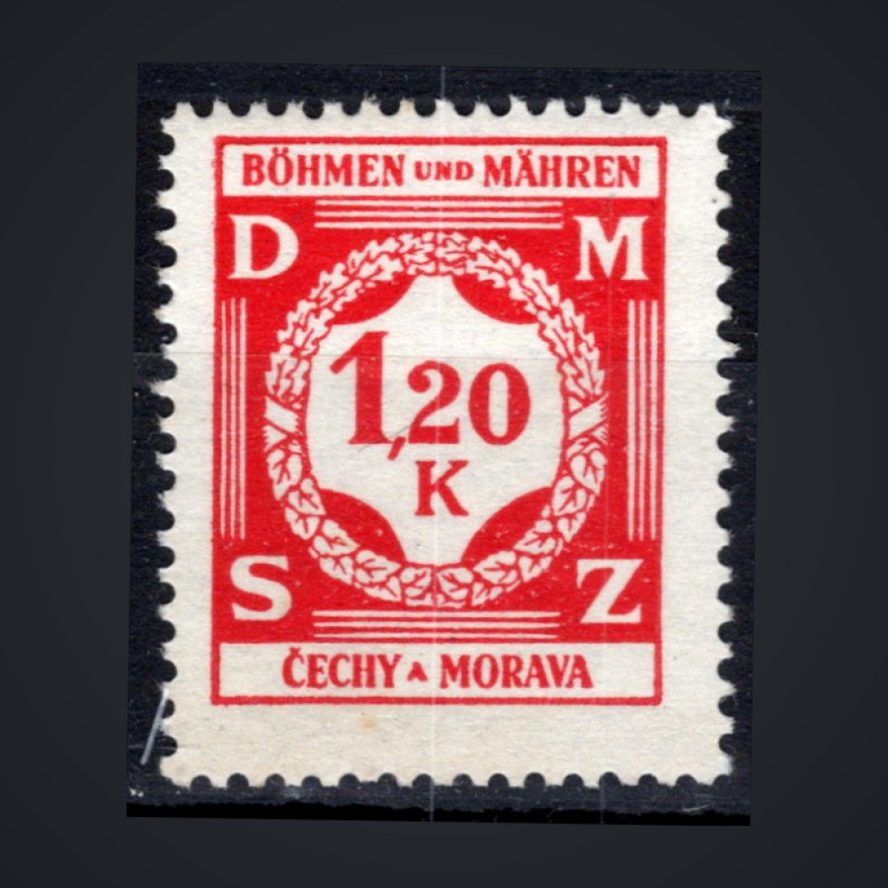 Briefmarke Böhmen und Mähren Protektorat, Pof.SL7 (Mi. 7 Dienst.)**, 1.20K