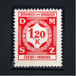 Selo Protetorado da Boêmia e Morávia, Pof.SL7 (Mi. 7 Dienst.), MNH, 1.20K