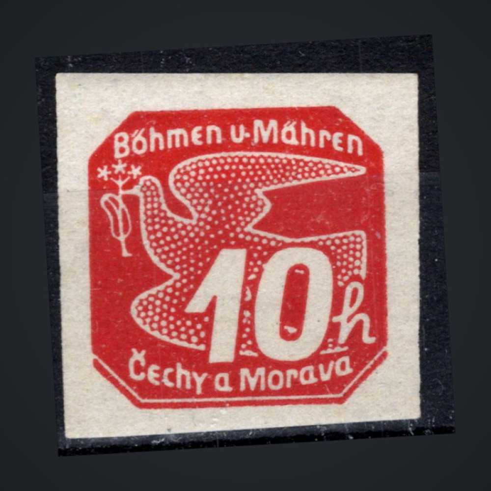 Sello Protectorado de Bohemia y Moravia, Pof.NV5 (Mi. 46), MNH, 10H