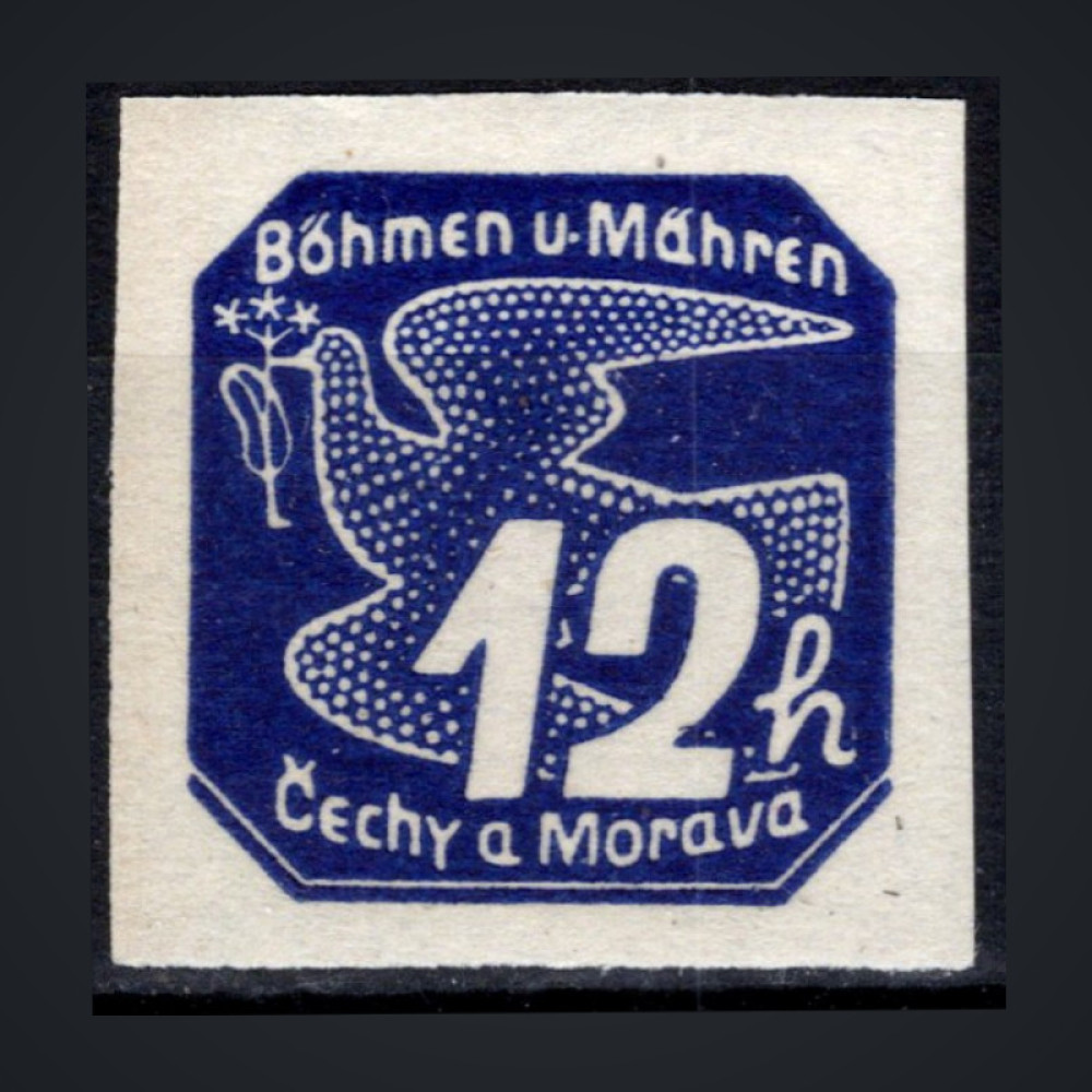 Briefmarke Böhmen und Mähren Protektorat, Pof.NV15 (Mi. 122)**, 12H