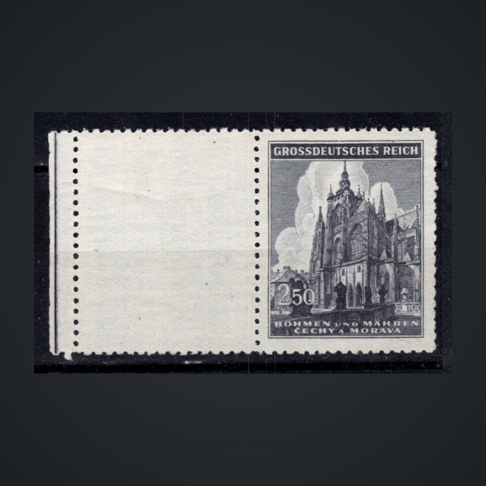 Sello con viñetas Protectorado de Bohemia y Moravia, Pof.121 (Mi. 141), MNH, 250H