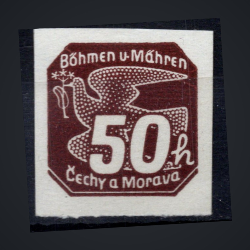 Briefmarke Böhmen und Mähren Protektorat, Pof.NV17 (Mi. 124)*, 50H