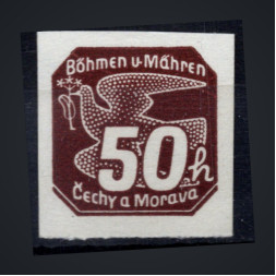 Stamp Bohemia and Moravia protectorate, Pof.NV17 (Mi. 124), MH, 50H