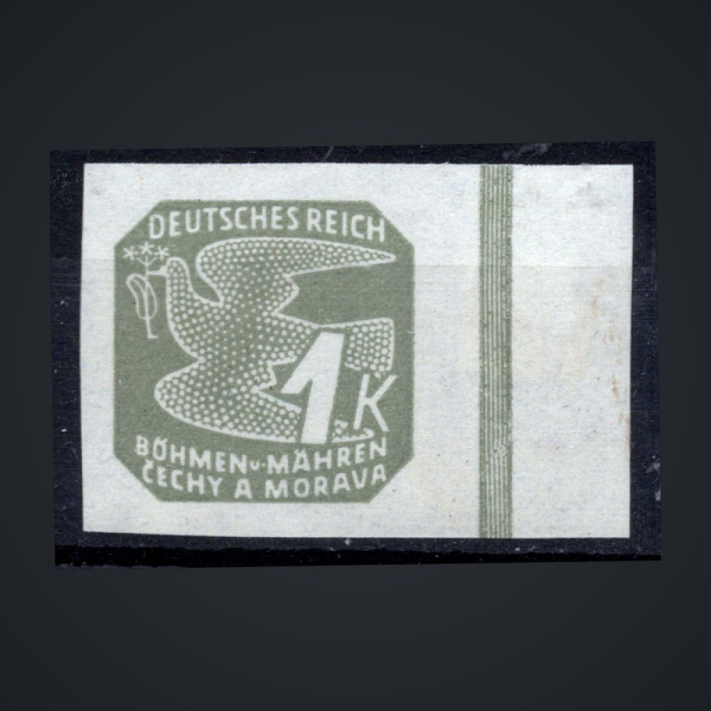 Stamp Bohemia and Moravia protectorate, Pof.NV9 (Mi. 50), MH, 1K