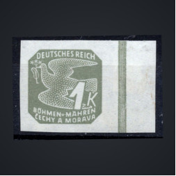 Briefmarke Böhmen und Mähren Protektorat, Pof.NV9 (Mi. 50)*, 1K