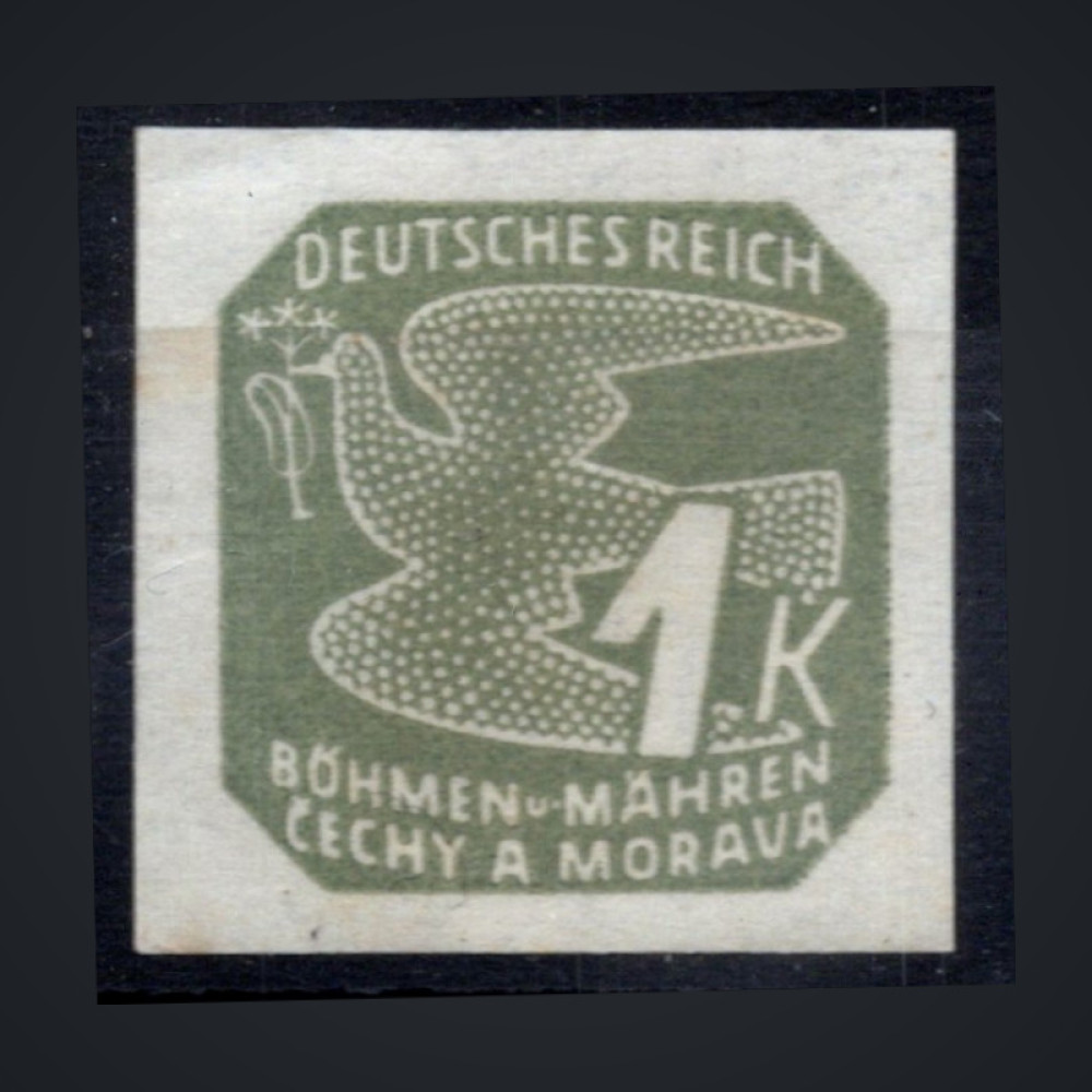 Sello Protectorado de Bohemia y Moravia, Pof.NV9 (Mi. 50), MH, 1K