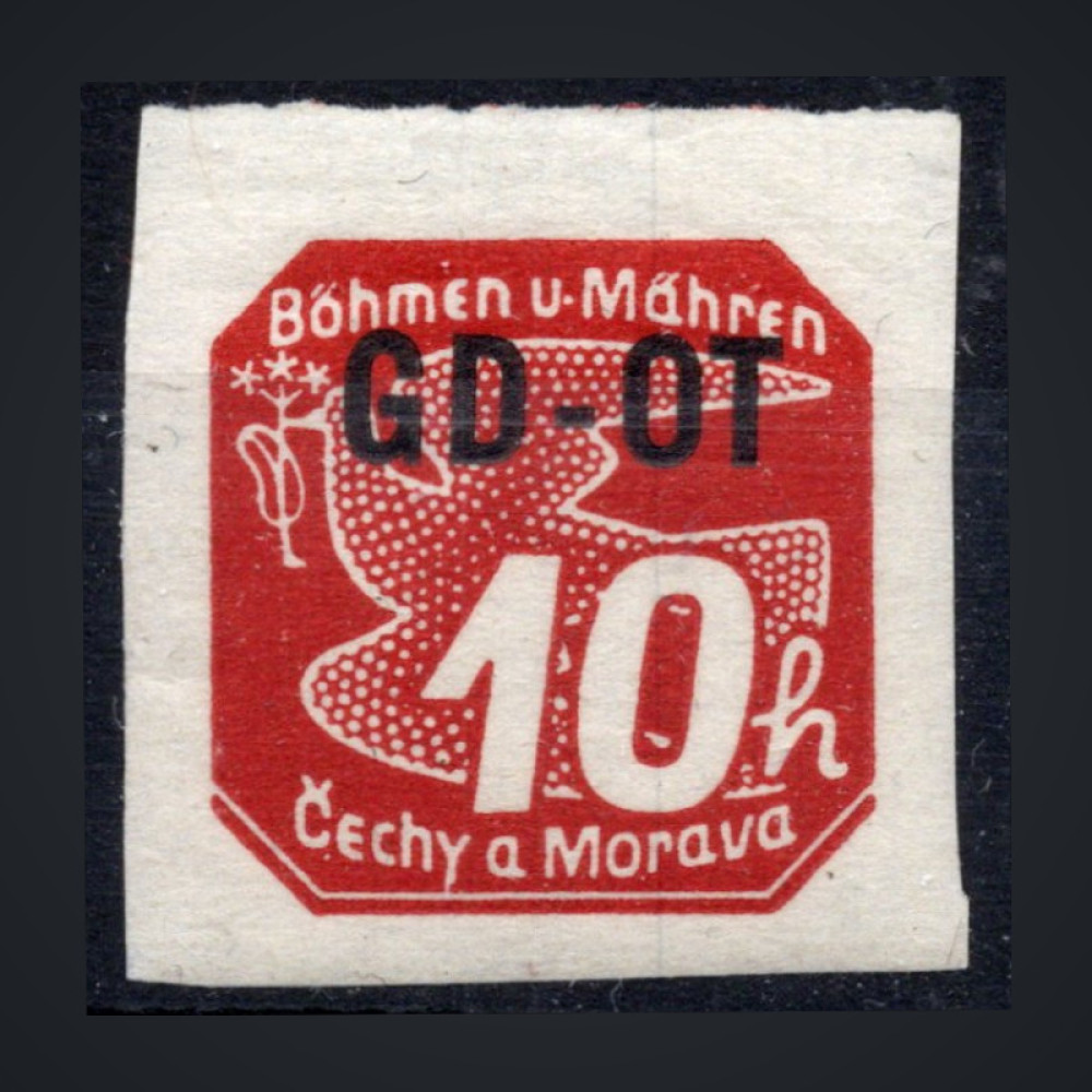 Selo Protetorado da Boêmia e Morávia, Pof.OT1 (Mi. 51), MNH, 10H