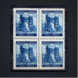Quadra Protetorado da Boêmia e Morávia, Pof.67 (Mi. 78), MNH, 2.50K