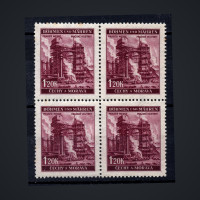 Quadra Protetorado da Boêmia e Morávia, Pof.66 (Mi. 77), MNH, 1.20K