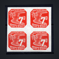Quadra Protetorado da Boêmia e Morávia, Pof.NV12 (Mi. 119), MNH, 7H