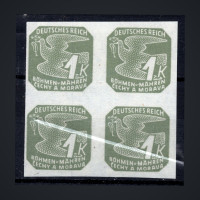 Quadra Protetorado da Boêmia e Morávia, Pof.NV9 (Mi. 50), MNH, 1K