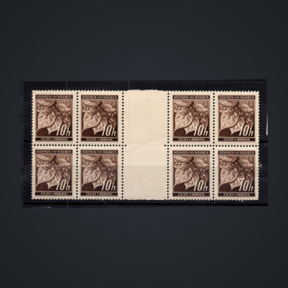Par com interpainel Protetorado da Boêmia e Morávia, Pof.21 (Mi. 21), MNH, 10H