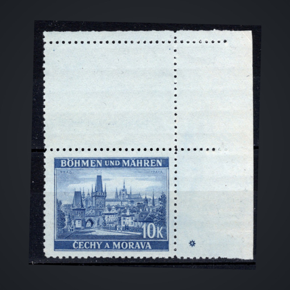 Selo com vinhetas Protetorado da Boêmia e Morávia, Pof.39 (Mi. 36), MNH, 10K
