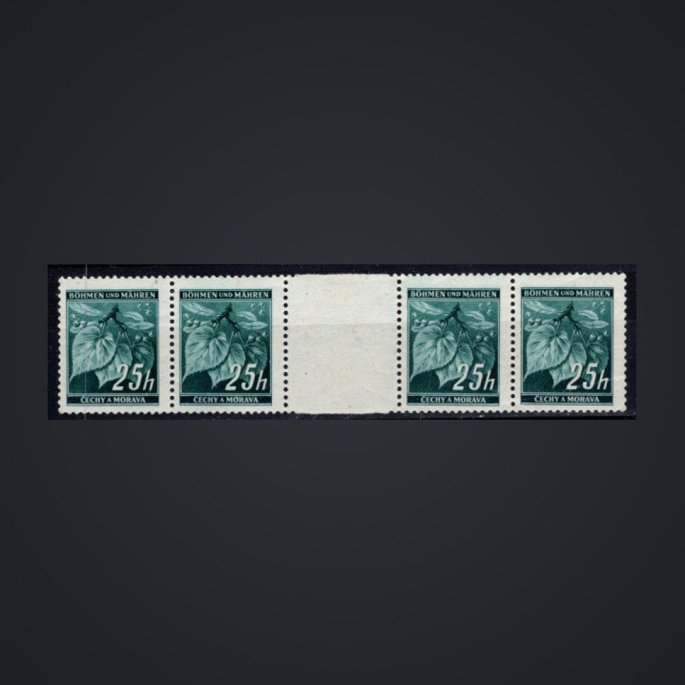 Par com interpainel Protetorado da Boêmia e Morávia, Pof.23 (Mi. 23), MNH, 25H