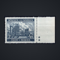 Selo com marca de chapa Protetorado da Boêmia e Morávia, Pof.37 (Mi. 34), MNH, 4K