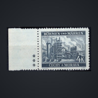 Selo com marca de chapa Protetorado da Boêmia e Morávia, Pof.37 (Mi. 34), MNH, 4K