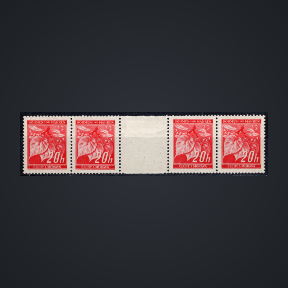 Gutter marks Bohemia and Moravia protectorate, Pof.22 (Mi. 22), MNH, 20H