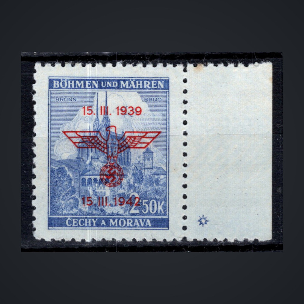 Sello Protectorado de Bohemia y Moravia, Pof.73 (Mi. 84), MNH, 2,50K