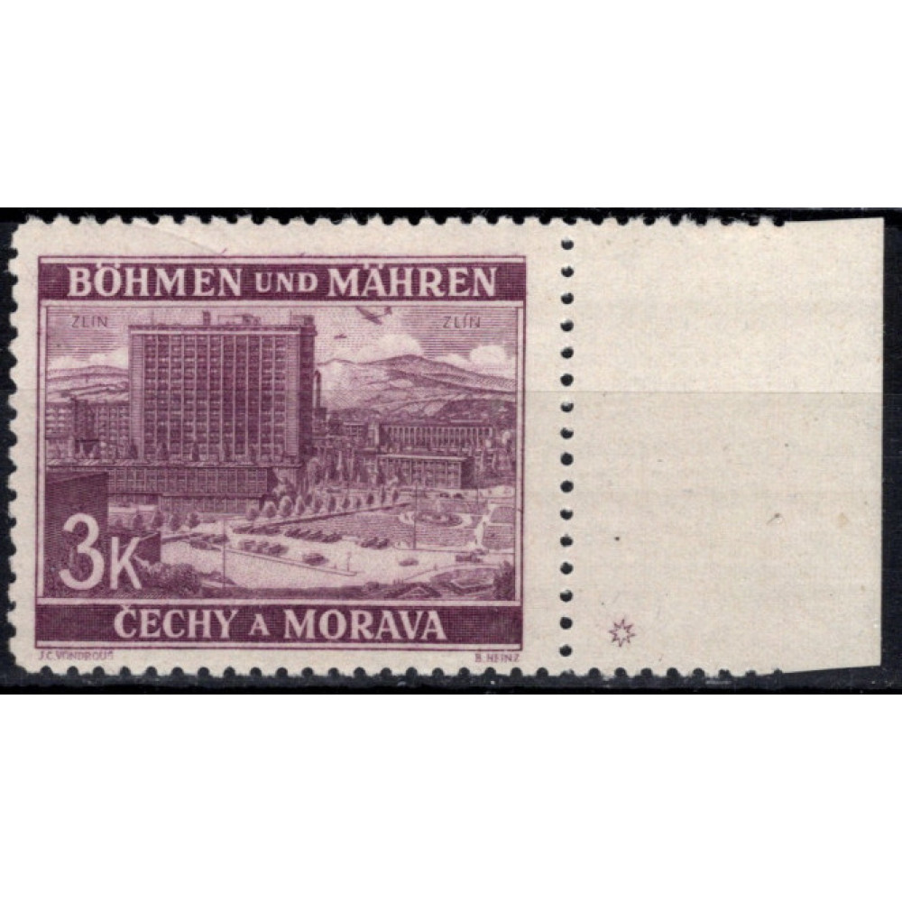 Briefmarke Böhmen und Mähren Protektorat, Pof.36 (Mi. 33)**, 3K