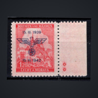 Briefmarke Böhmen und Mähren Protektorat, Pof.57 (Mi. 68)**, 1.20K