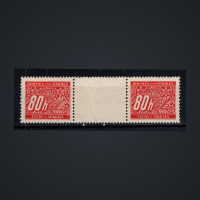 Zwischenstegpaar Böhmen und Mähren Protektorat, Pof.DL8 (Mi. 8 Port.)*, 80H