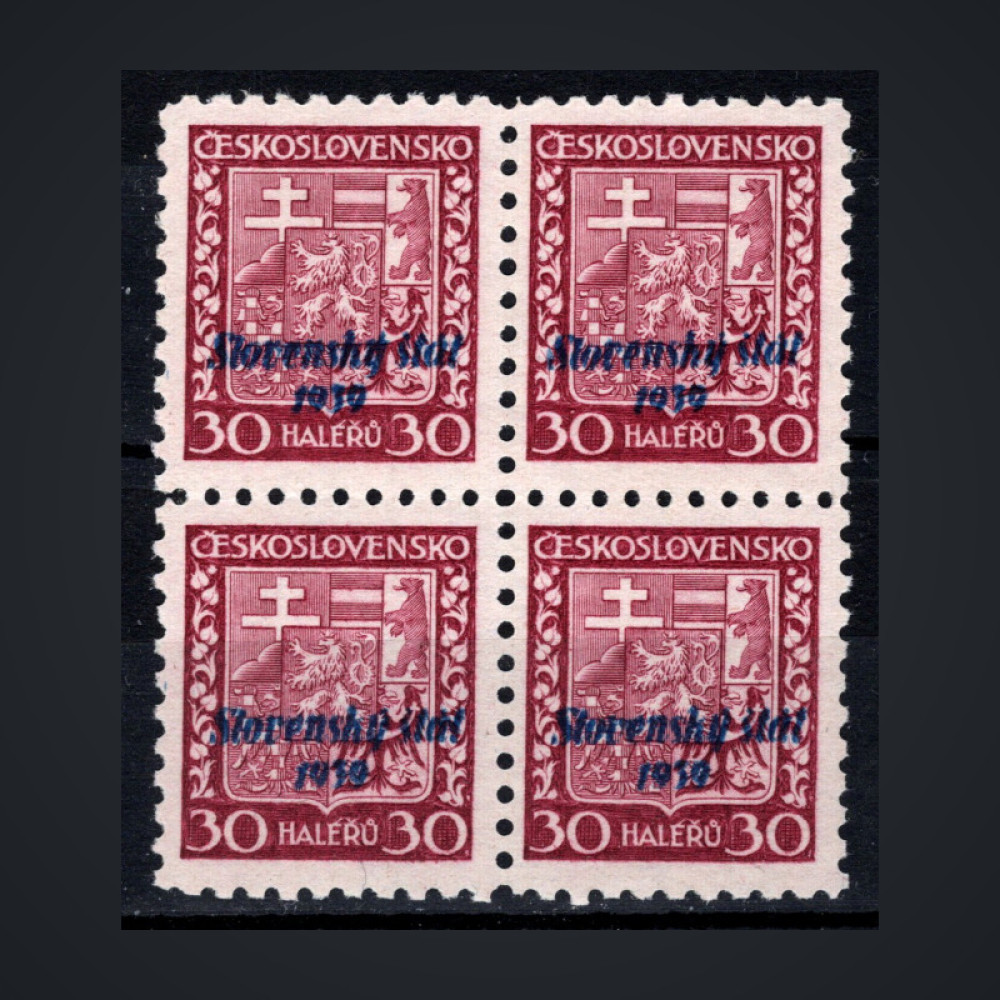 Quadra Estado Eslovaco, Pof.6 (Mi. 6), MNH, 30H