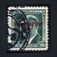 Sello Estado Eslovaco, Pof.8 (Mi. 8), Usado #, 50H