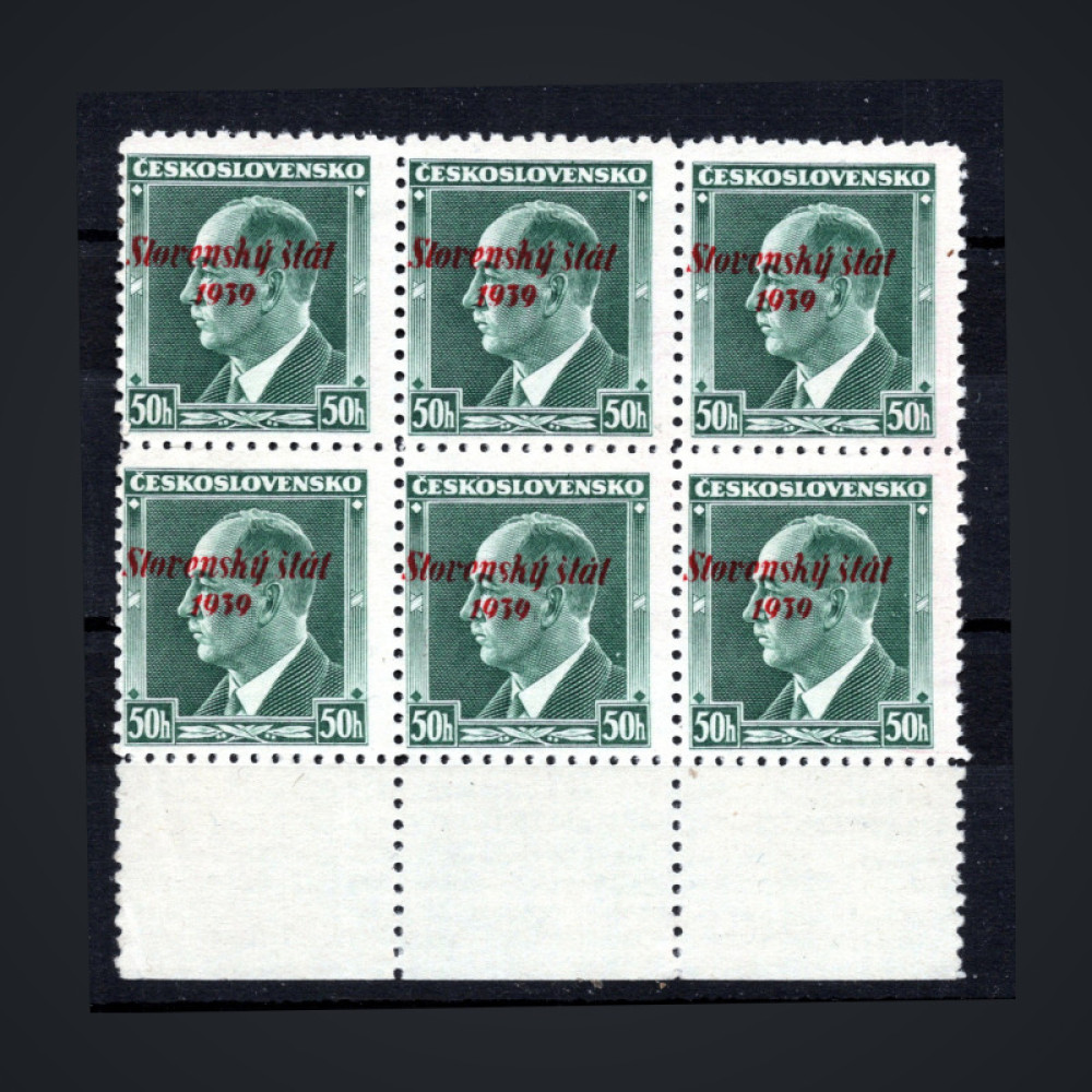 Pliego completo Estado Eslovaco, Pof.8 (Mi. 8), MNH, 50H