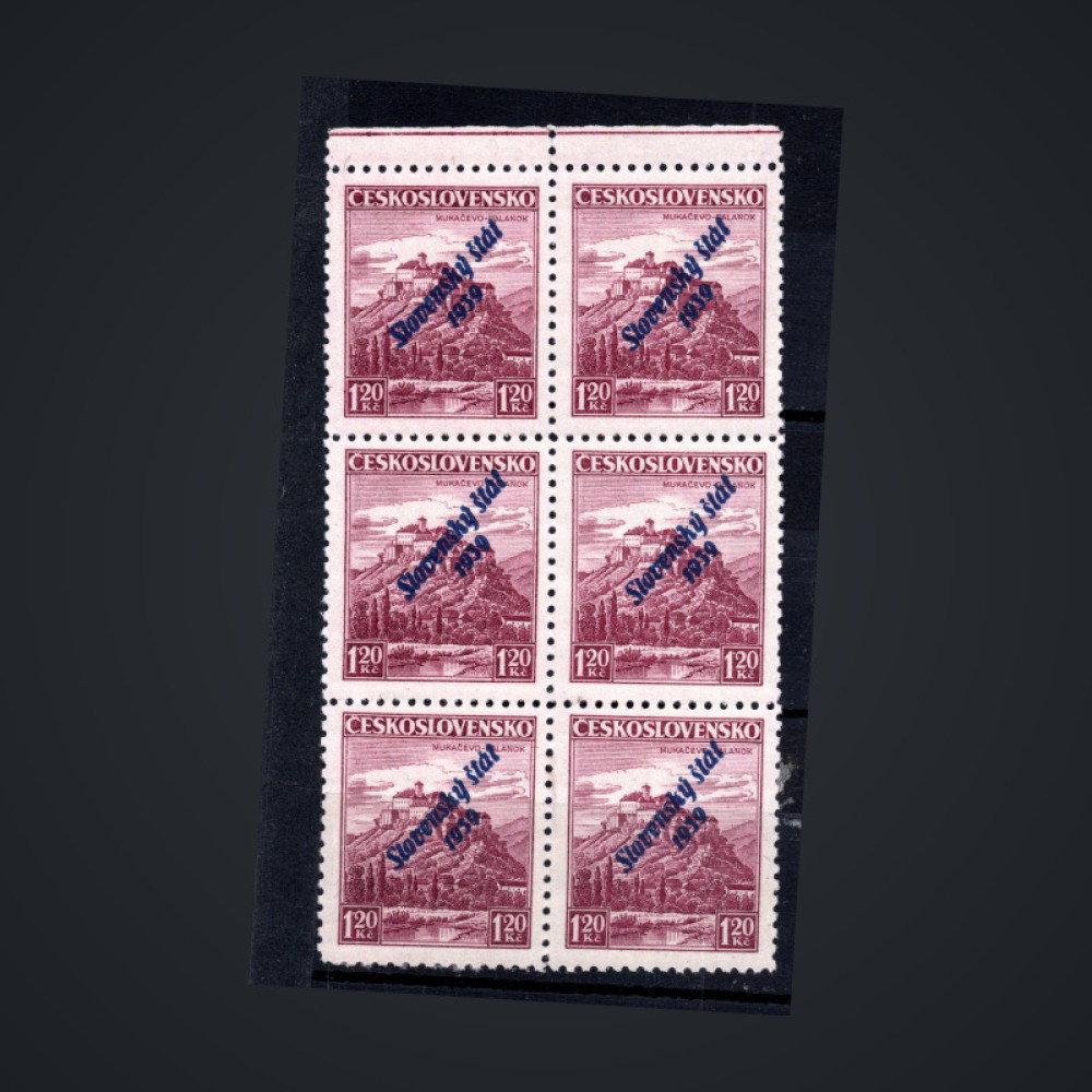Folha completa Estado Eslovaco, Pof.13 (Mi. 13), MNH, 1.20Kč
