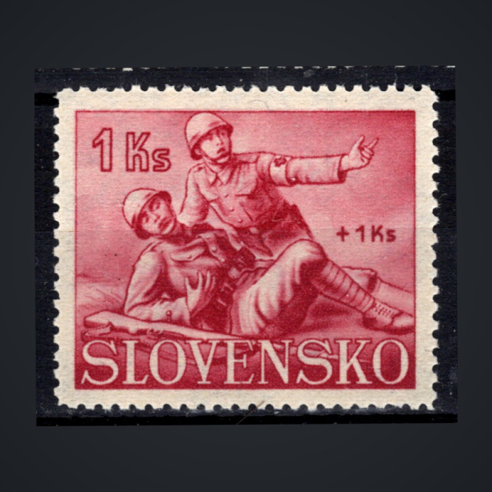 Stamp Slovak state, Pof.60 (Mi. 89), MH, 1+1 Ks