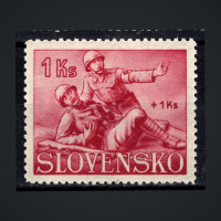 Známka Slovenský štát, Pof.60*, 1+1 Ks