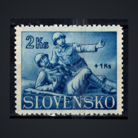 Známka Slovenský štát, Pof.61*, 2+1 Ks
