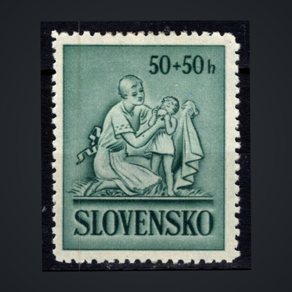 Briefmarke Slowakischer Staat, Pof.62 (Mi. 91)*, 50+50 H