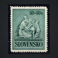 Známka Slovenský štát, Pof.62*, 50+50 H