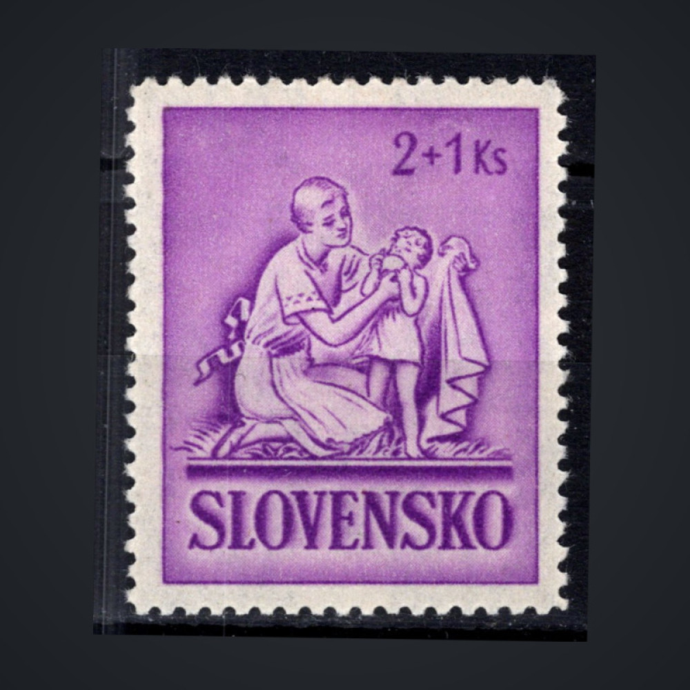 Známka Slovenský štát, Pof.64**, 2+1 Ks