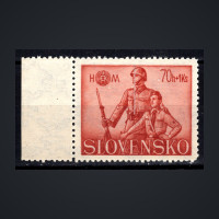 Známka Slovenský štát, Pof.65**, 70+1 H/Ks